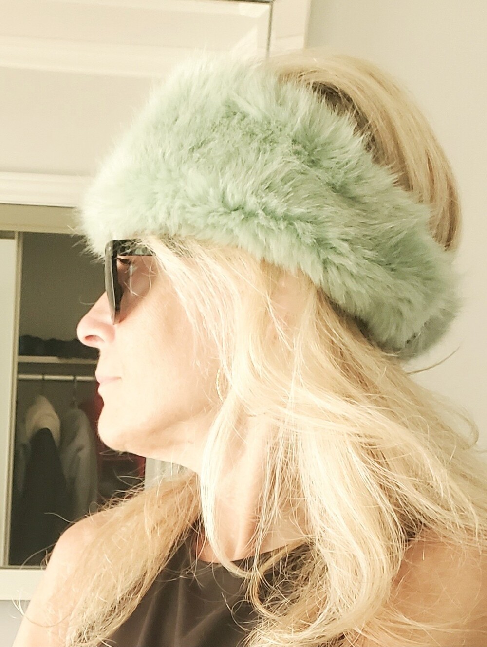 Barts Calla Fur Deluxe Faux Fur Headband Neck Warmer Mint Green - Picture 6 of 15